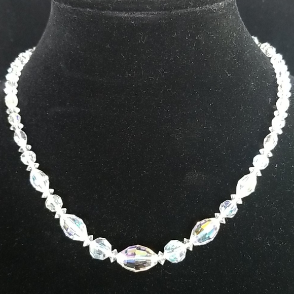 Repurposed Hand Crafted Vintage 1950s Crystal Bead Necklace Assemblage - Picture 5 of 16